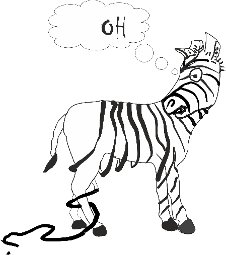 zebra was seine streifen verliert