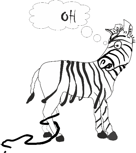 zebra zebra was seine streifen verliert